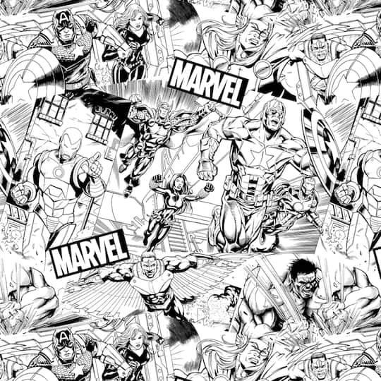 Marvel&#xAE; Avengers Sketch Cotton Fabric